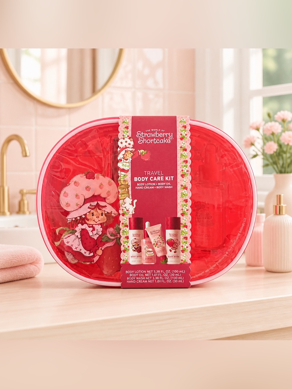 Strawberry Shortcake Travel Body Care 4-Piece Gift Set